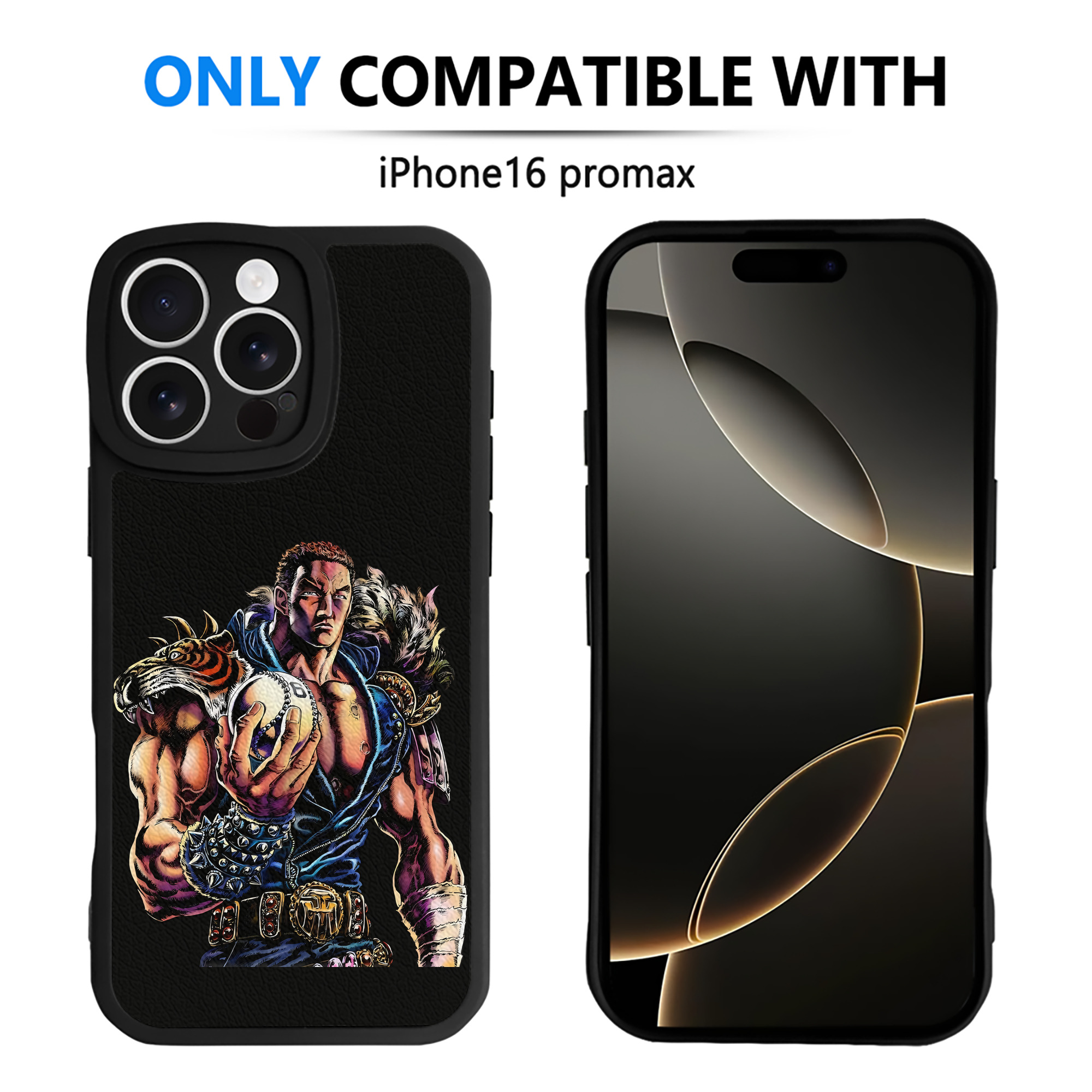 （画像用） 北斗の拳 Fist of the North Star 【iPhone 16シリーズ対応】シリコンスマホケース（レザー調） 材質：シリコン
